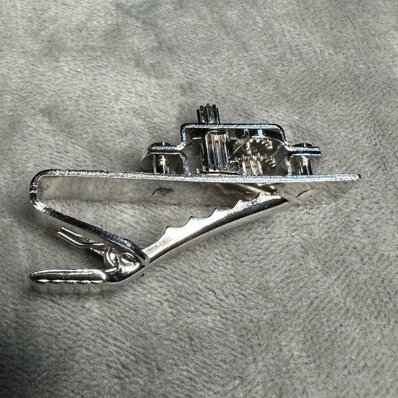 Vintage stainless clock work mechanical  tie clip, tie bar - Picture 9 of 9